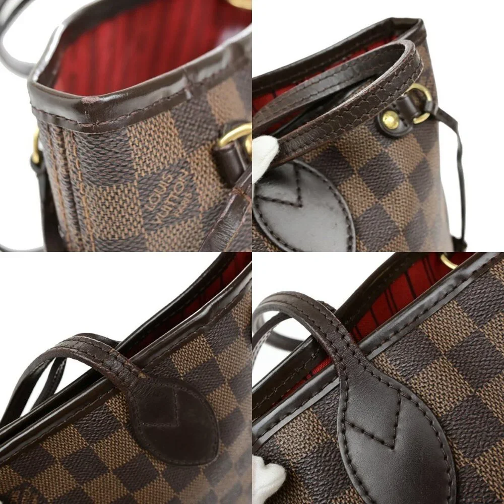 LOUIS VUITTON Neverfull PM Shoulder Tote Bag Damier Leather Brown N51109 16YH005 - Picture 10 of 16